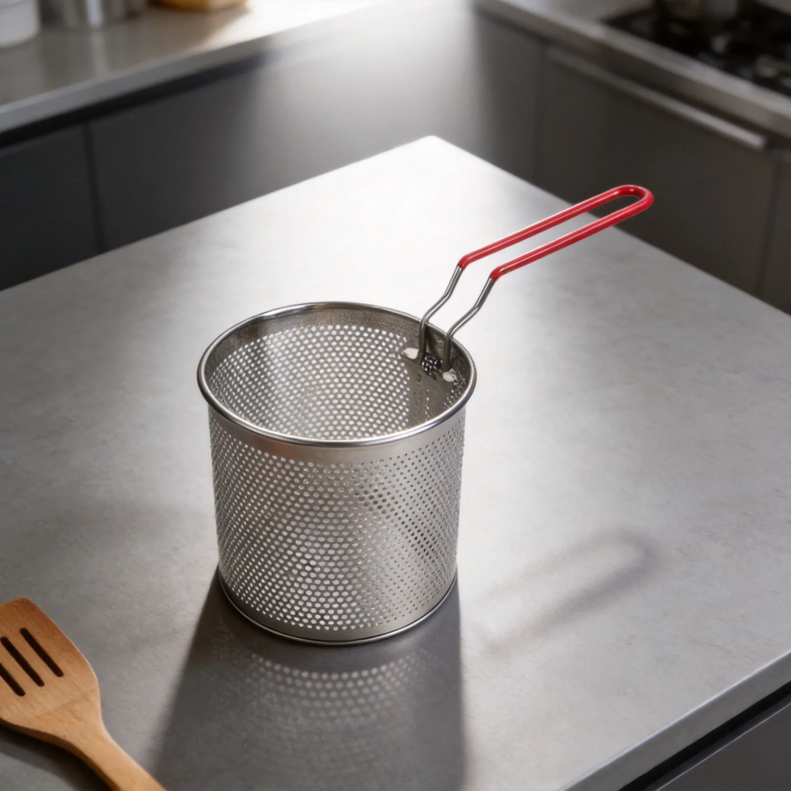 7.87 Inch Diameter Stainless Steel Pasta Basket Depth 3.94 Inches Serves Up to Three People for Asian and Italian Meals