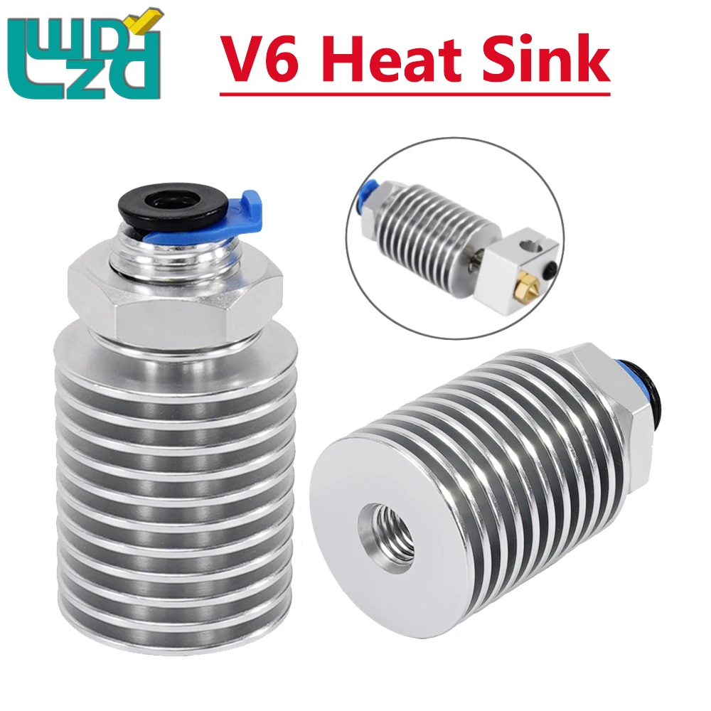 V6 Heatsink Thread M12 For E3D V6 Hotend Remote Bowden Heat Sink Range 1.75mm For Feeding 3D Printer Parts Titan Extruder