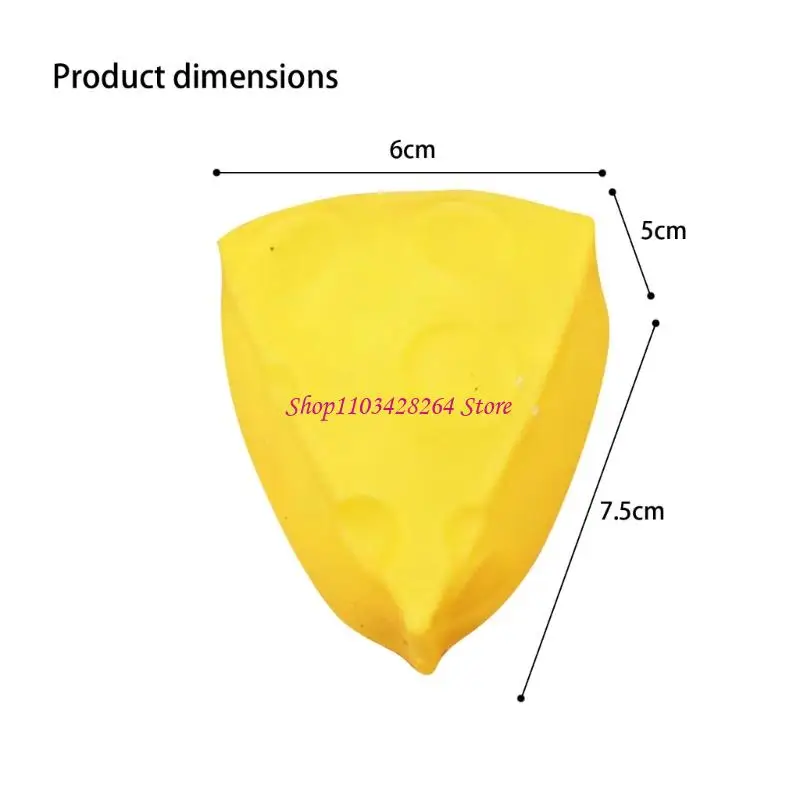  6PCS/LOT TPR Cheese Pressing Items Stress Relief For Office School Home