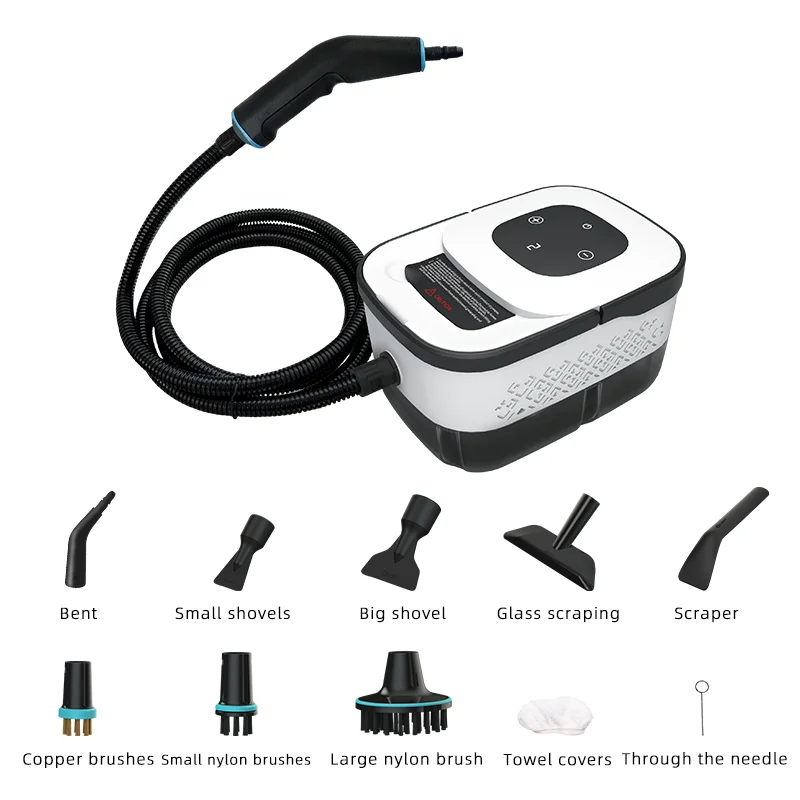 مُنظف بالبخار المضغوط المحمول بسعر خاص، جهاز بخار متعدد الأسطح مع 9 ملحقات، تسخين سريع قوي وخالي من المواد الكيميائية