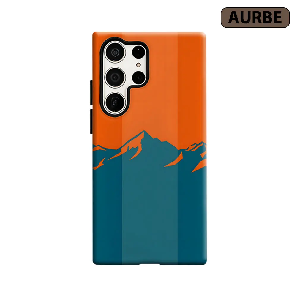 Retro Mountain View Phone Case For Samsung Galaxy S26 S25 S24 S23 Ultra Plus HD Hard Double Layer Film Cover