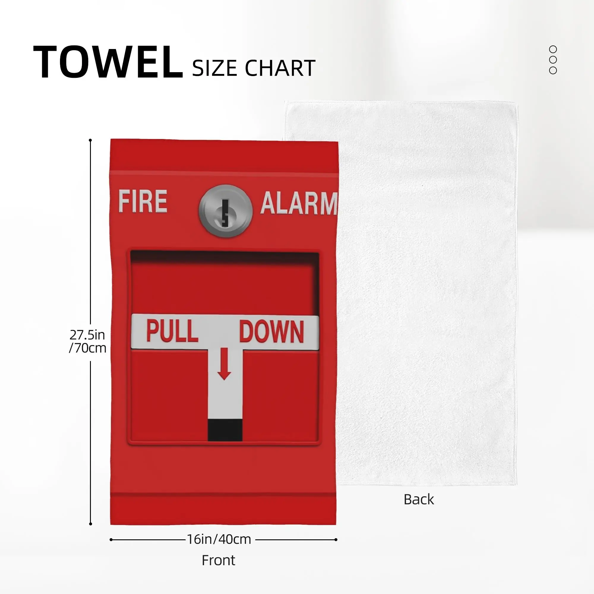 Picture 6: Custom Fire Alarm Pull Station Soft Face Towel Quick Dry Pool Bath Cotton Towels Absorbent