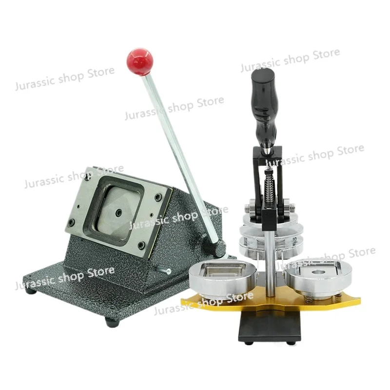 

55*55MM Manual Square Fridge Magnet Maker Machine All-Metal Tinplate Badge Making Machine with Mold