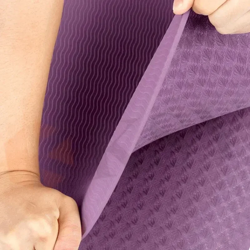 TPE عدم الانزلاق اليوغا الحصير لا طعم له العلامة التجارية بيلاتيس رياضة ممارسة منصات حقيبة مجانية الطبيعة المطاط اللياقة البدنية حصيرة اليوغا مع حمل