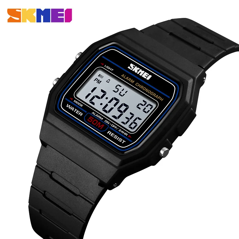 SKMEI 1412  Sports Couple Watches Relogio Feminino Fashion Women Digital Watch Waterproof Display Date Week Female Wristwatch