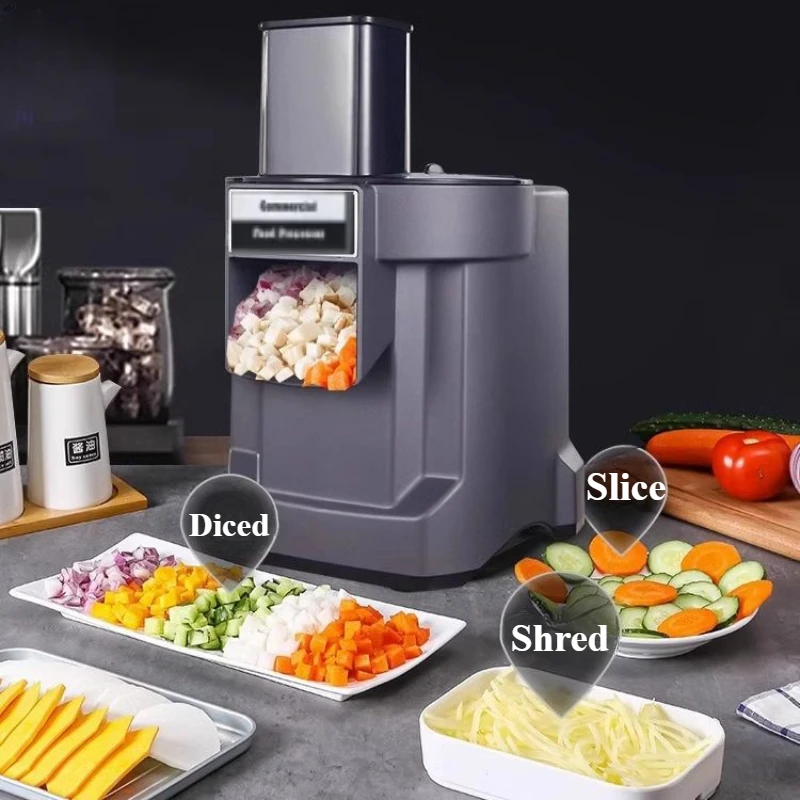 220V Electric vegetable cutter Small commercial multifunctional food Chopper,vegetable carrot potato Slice shred dice