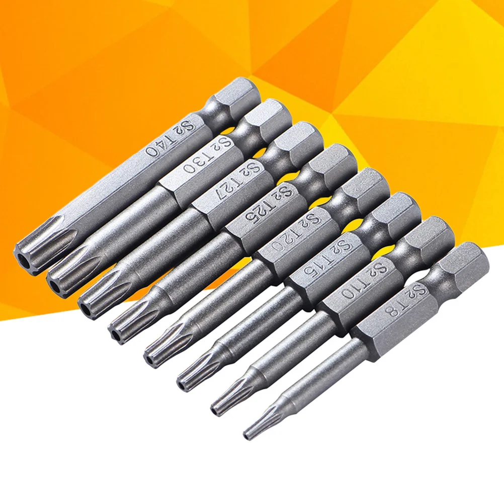 

8Pcs Bit Set Magnetic Steel Strong Durability Magnetic Screw Holder Fits Electric Hand Screwdrivers T8