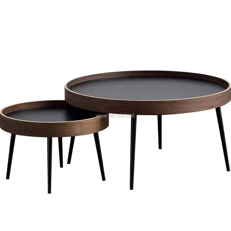 Nordic Small Round Table Modern Minimalist Living Room Balcony Bedroom Simple Assembled Small Coffee Table Dropshipping