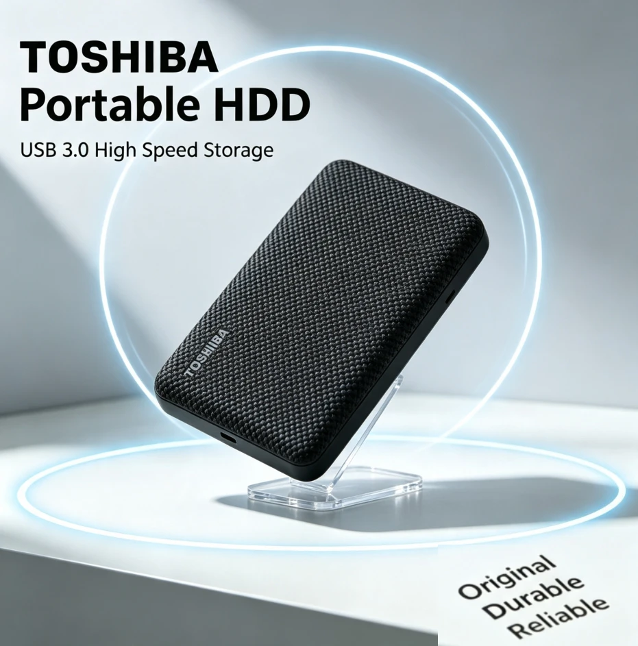 Brand+Original ToshibaV10 Black Portable External Hard Drive USB3.0 MobileHDDStorage Disk for Laptop Desktop PC File Data Backup