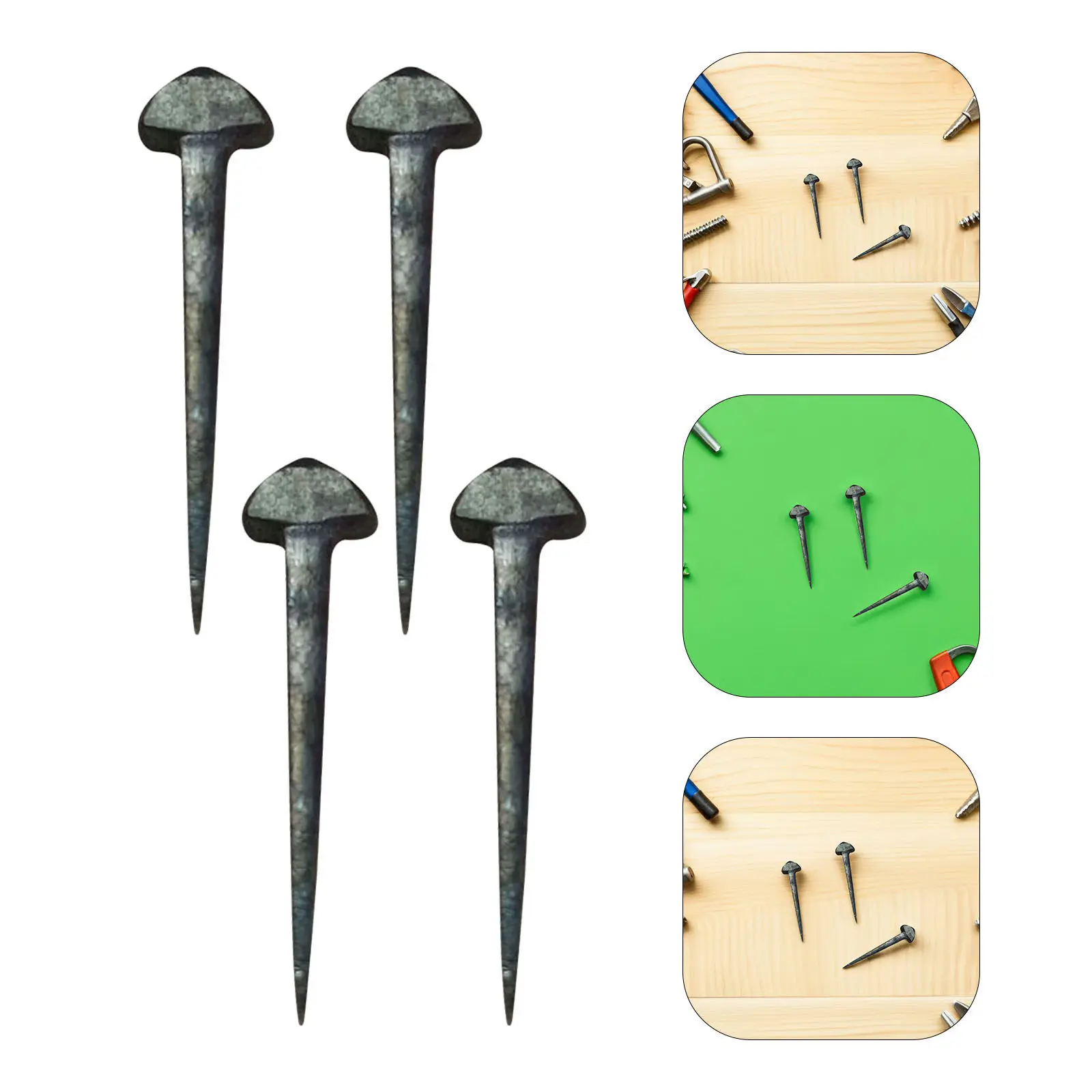 

50 шт. подковных гвоздей премиум-класса из железа, профессиональные сменные гвозди для копыт, компактный инструмент для подковывания лошадей