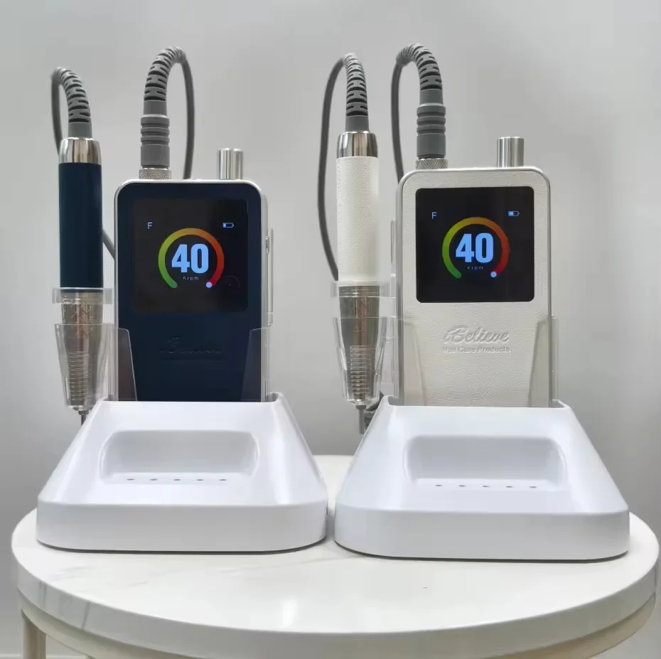 Professional Nail Drill Machine Portable Rechargeable Brushless Electric Nail File for Salon