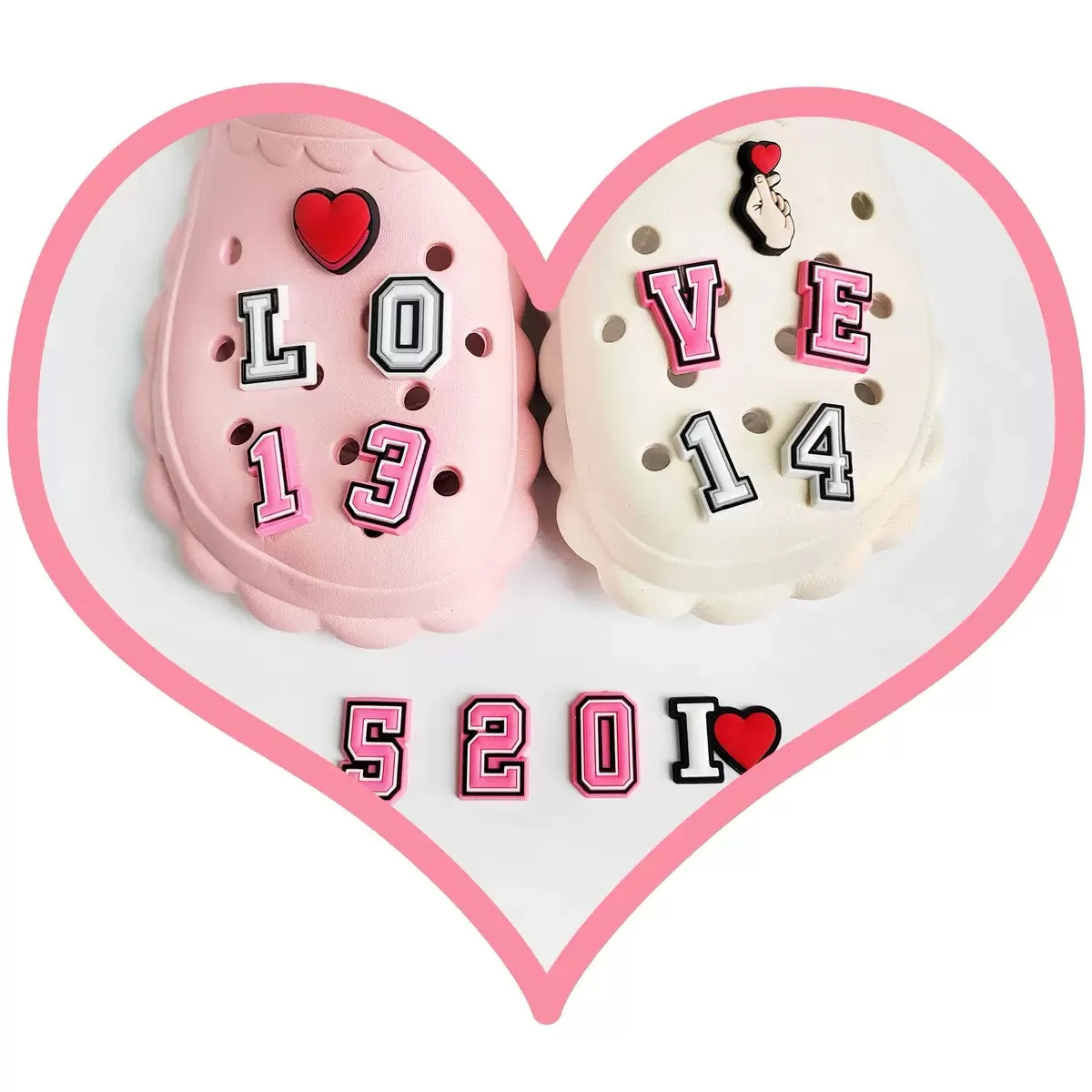 26-37Pcs Pink and Black White Letter Shoe Charms PVC Alphabet Butterfly Shoes Accessorie Decoration Clog Sandal Wristband Buckle