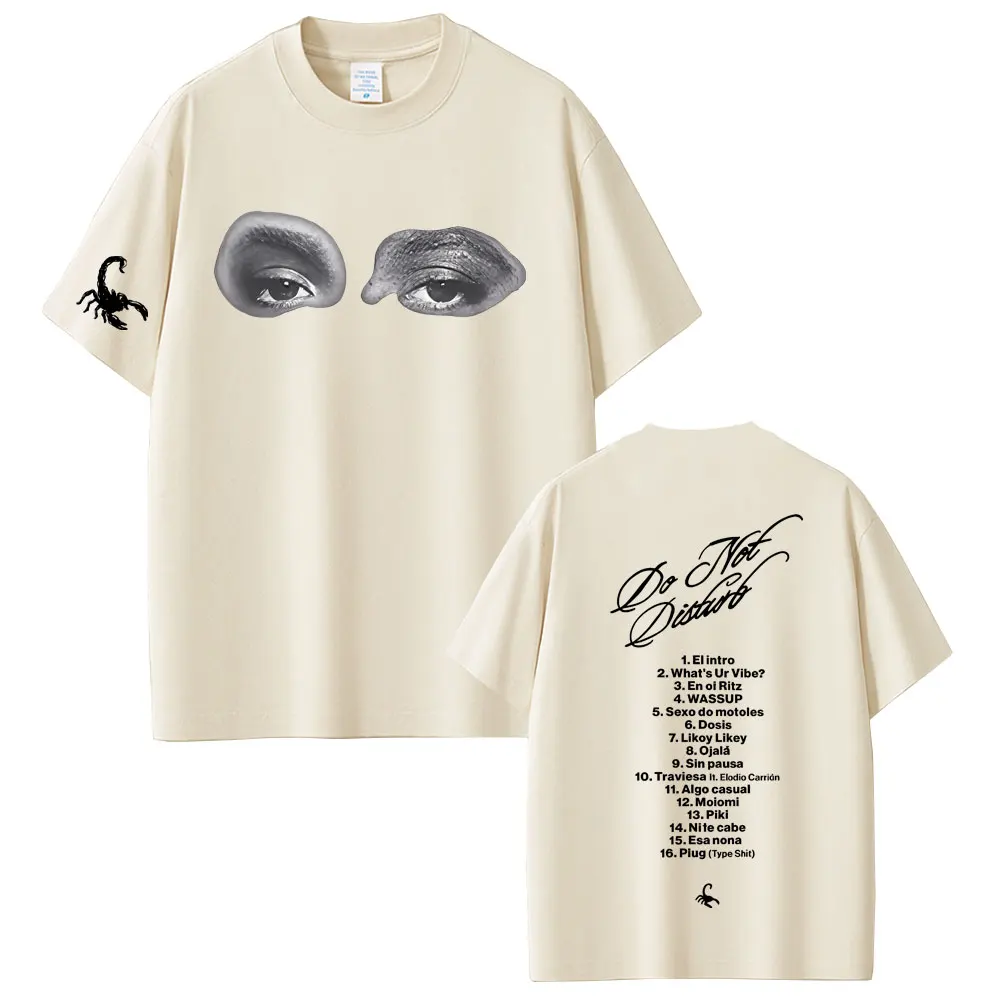 

Young Miko Eyes Graphic T-shirt Do Not Disturb Tour Merch T-shirts Men Women Hip Hop Oversized Short Sleeve Male Fashion T Shirt