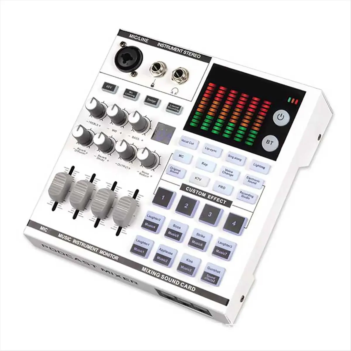 DTC5 SN800 Live Sound Card Voice Changer Audio Mixer for Broadcast Recording KTV Music Audio Multifunctional Live Sound Card