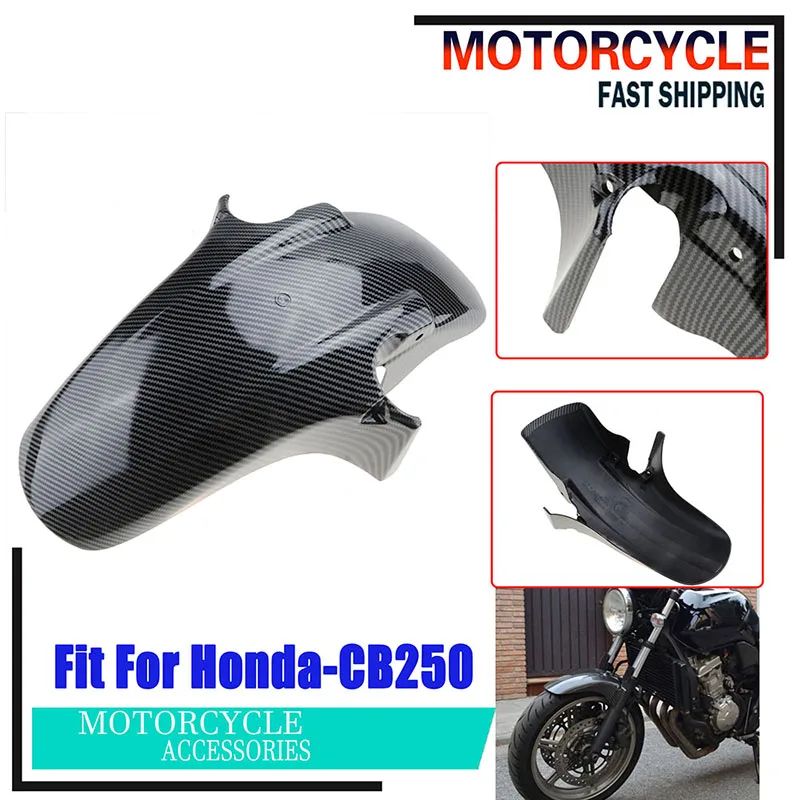 

Fit For Honda CB400 CB250F VTEC 1999-2002 Front Fender Mudguard Air Filter Caps Covers Guards Carbon Fiber Style protection