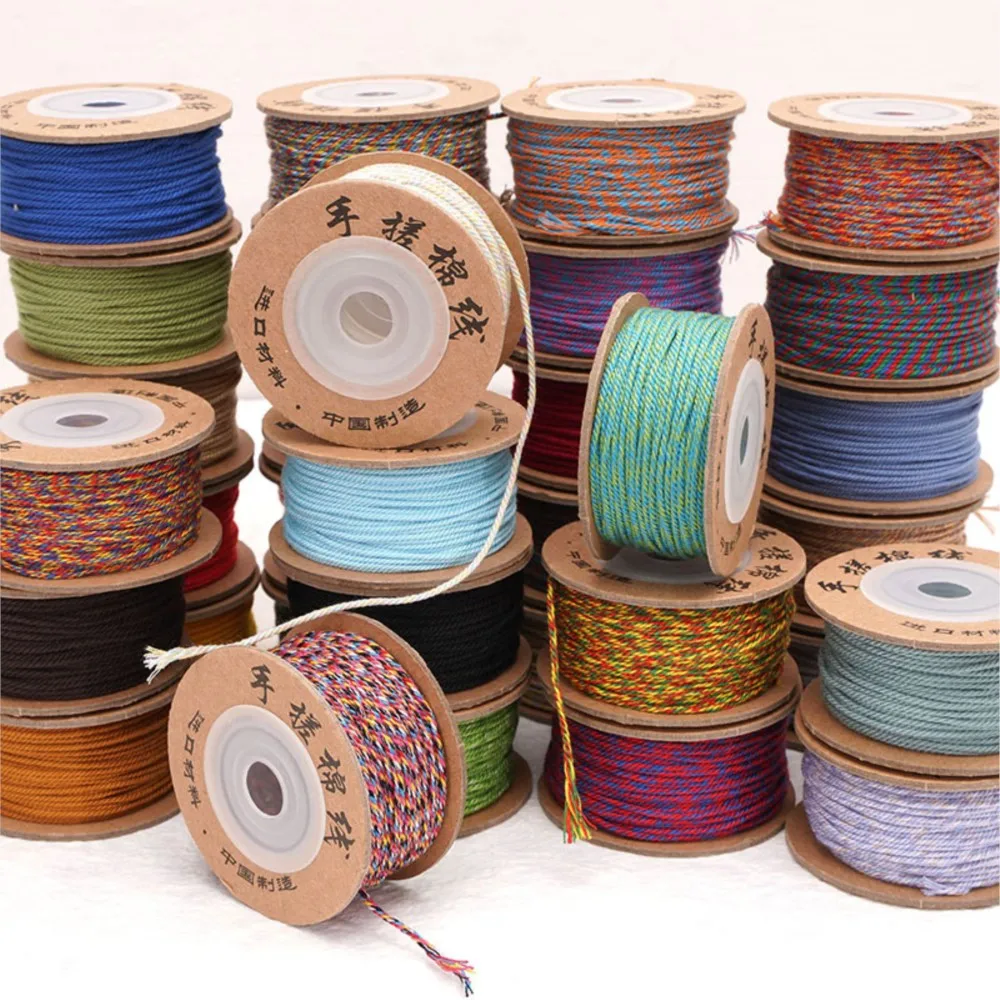 

1mm 1 Roll Handmade Braided Thread Cotton Cord For DIY Bracelet Necklace Jewelry Making Supplies Accessories Crafts Materials