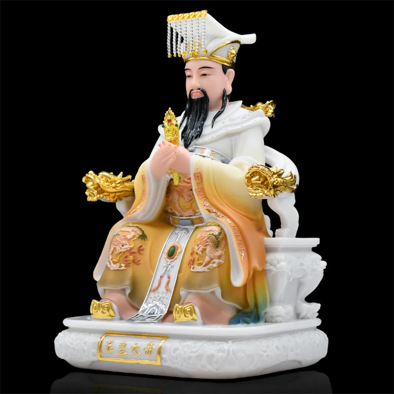 1PCS12 inch resin jade statue of the Queen Mother White Marble home worship feng shui ornaments