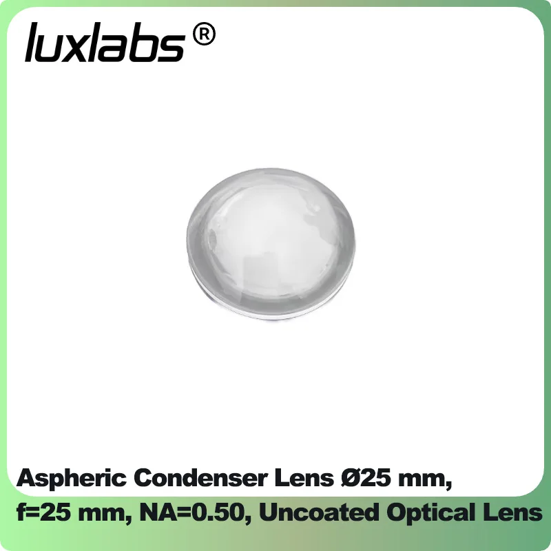 

Aspheric Condenser Lens Ø25 mm, f=25 mm, NA=0.50, Uncoated Optical Lens