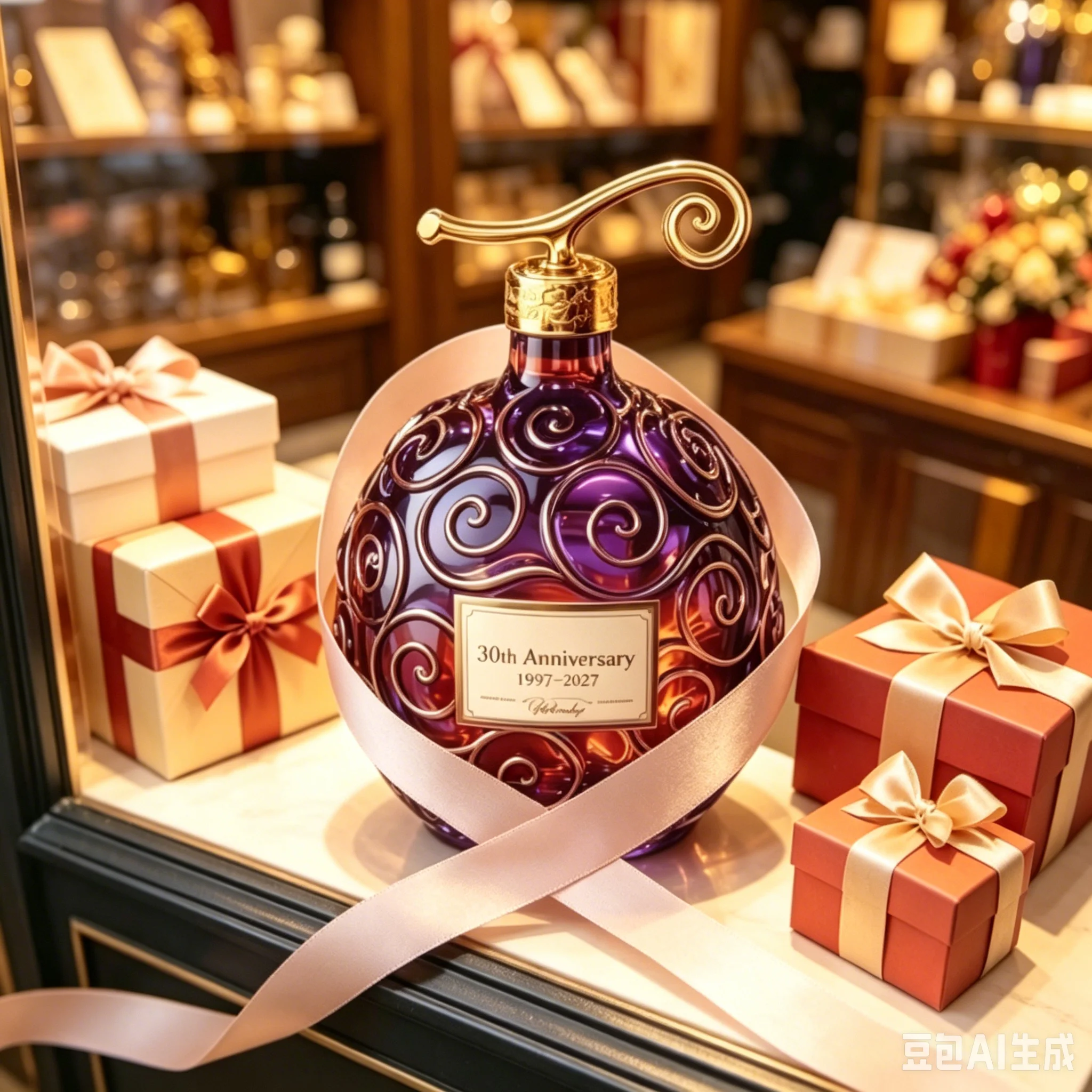 Elegant Luxury Spiral Glass Decanter 30th Anniversary Whiskey Bottle Multi-use Decorative Perfume - Premium Holiday Gift Item