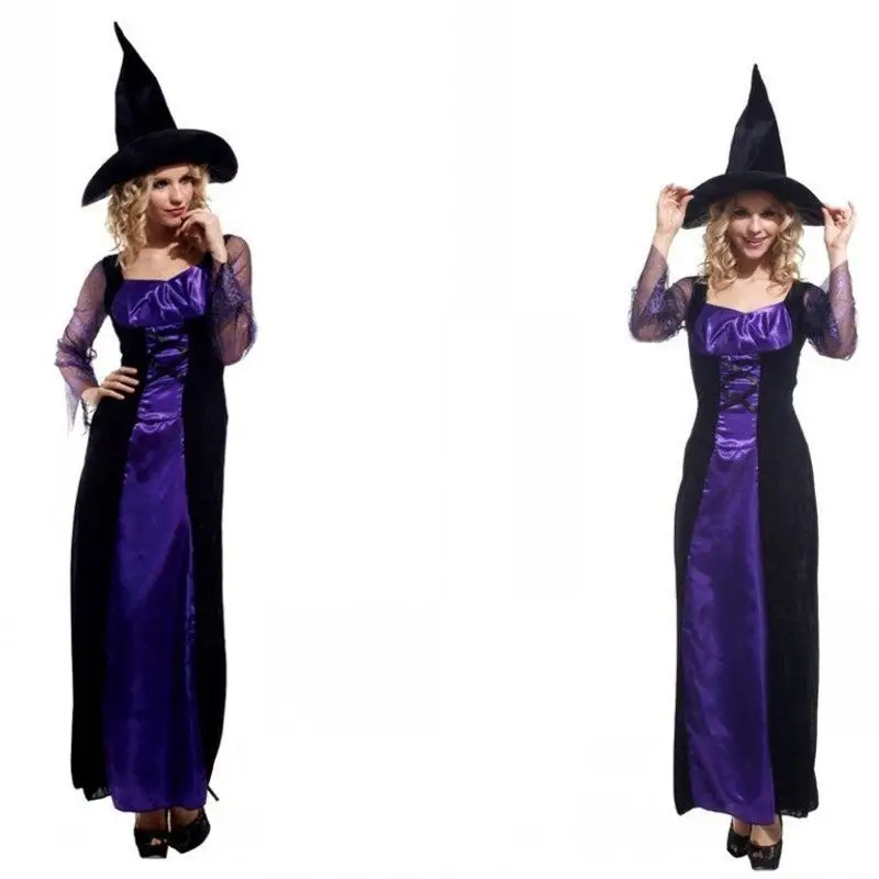 Halloween Cosplay Heksenprestatiekostuum Dames Gothic Heksenrok Faionable Stage Performance-kleding voor volwassenen