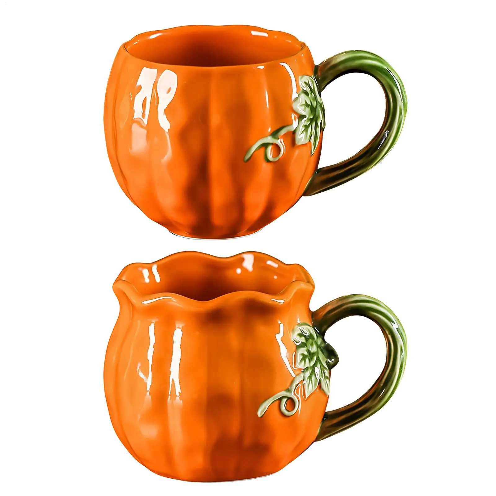 Cute Pumpkin Cup Realistic Pumpkin Mugs Porcelain Tableware Drinking Utensils Coffee Cups Mugs Coffee Cups Afternoon Tea