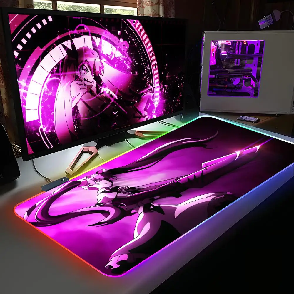 

Akame Ga Kill Mine Mouse Pad RGB Rubber Computer Laptop Official Game Colored esports Aesthetic Pretty Fashion Luxury Mat