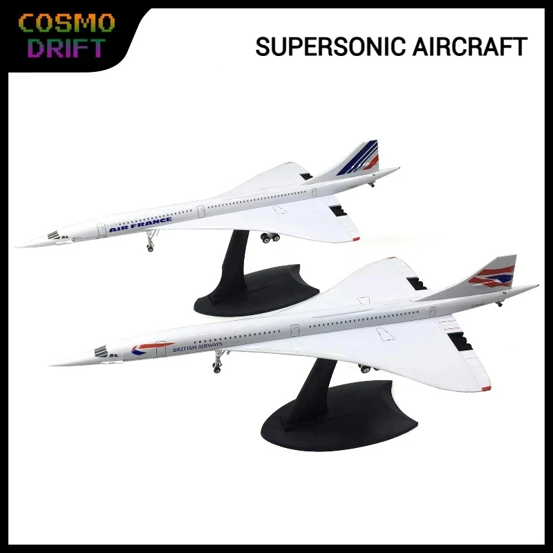 1:200 Concorde Supersonic Airliner Diecast Metal Aircraft Model Plane Collectible Decoration Gift for Aviation Fans Home Display
