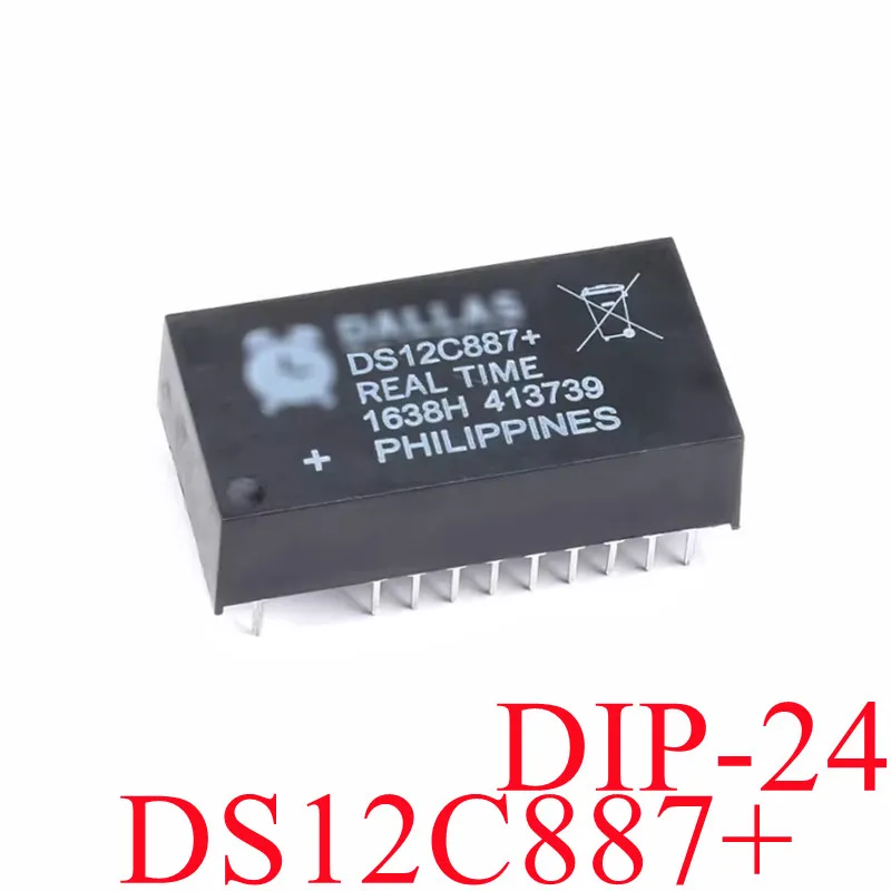 【1pcs】100% New DS12C887+ DIP-24 Chip