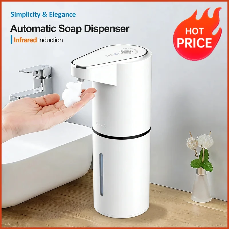 New Bathroom Automatic Sensing Soap Dispenser Type C Multiple Levels Contactless Electric Frother Charging Wall Mounted Vertical