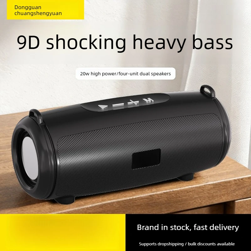 New 20W Portable Loud Bluetooth Speaker for Party Car-mounted Household Use IPX4 Waterproof Outdoor Speaker Boombox Subwoofer