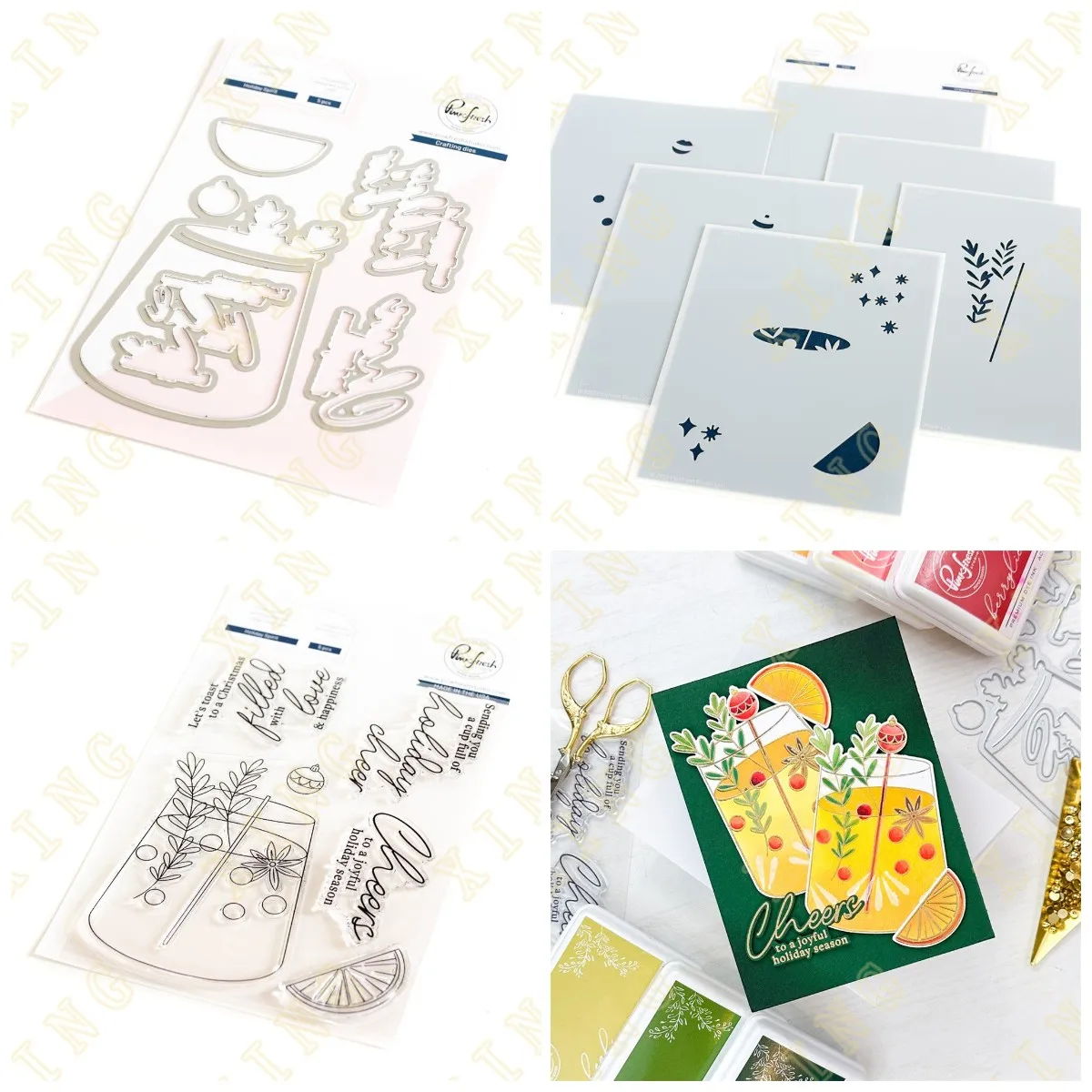 

New Holiday Spirit Metal Cutting Dies and Stamps DIY Scrapbooking Card Stencil Paper Cards Handmade Album Stamp Die Sheets