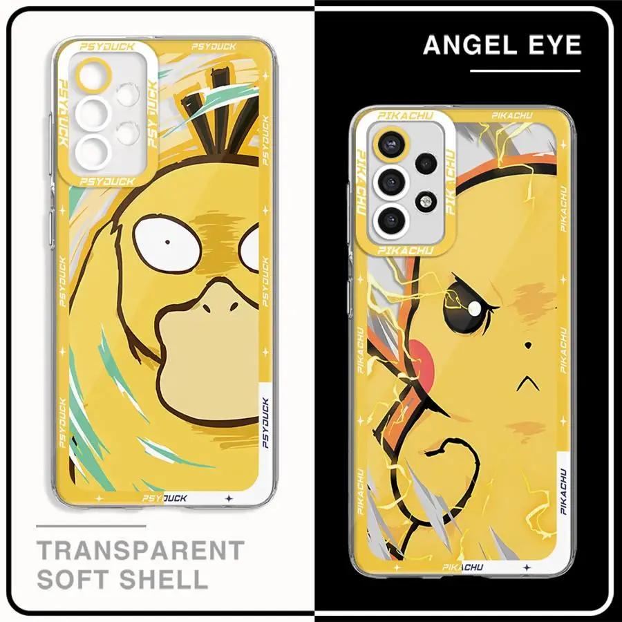 Cartoon Pokemons Phone Case for Samsung Galaxy A35 A55A53 A54 A73 A34 A33 A25 A24 A13 A14 A15 5G Clear Soft Shell