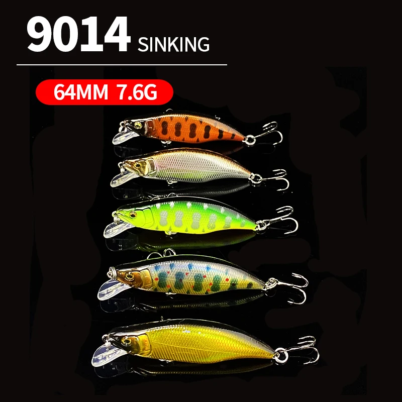 

64mm 7.6g Slow Singing Minnow Lure River Stick Artificial Bait Wobbler for Seabass Trout Jerkbait Swimbait Fishing Equipment