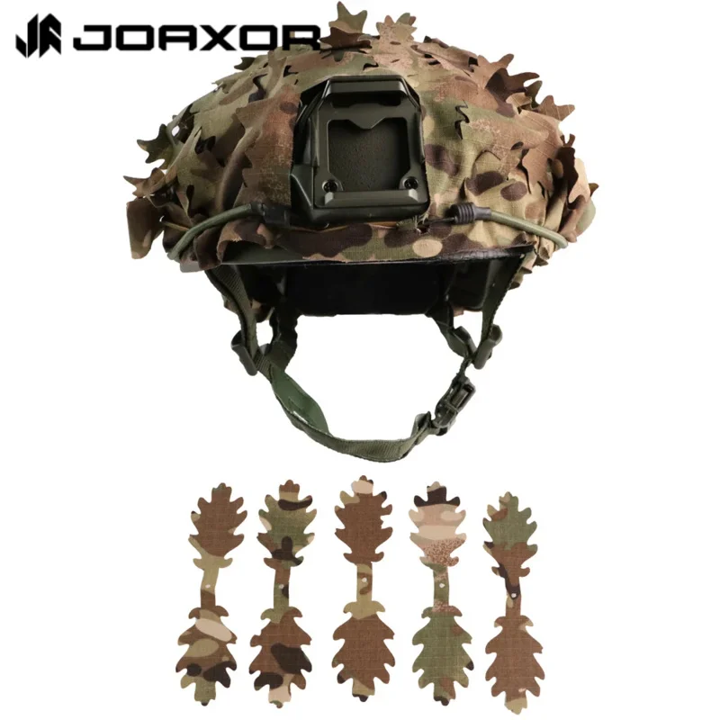 Joaxor capa de capacete tático malha respirável camo camuflagem capa ótimo para equipamento militar tático combate capacete rápido