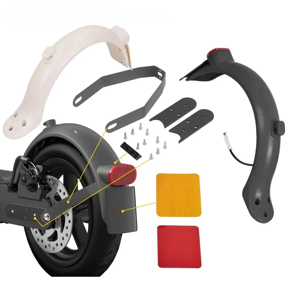 Kotflügel hinten Bremse Rücklicht Kotflügel für Xiaomi M365 E-Scooter Pro 2 Mi3 mit Lücke Abdeckung Pad Teile Set verstärkte Halter Teile