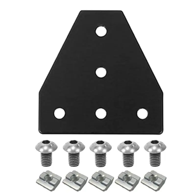 AEA9-6Pcs 4040 Series Aluminum Corner Bracket T-Shape Connector With Hardware Kit For DIY Projects