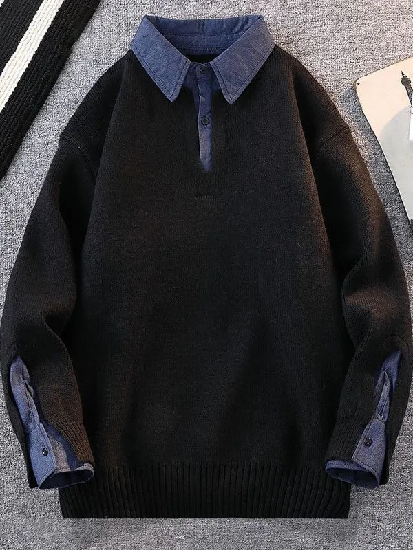 

American Retro f Zip Knitted Sweater Men's Faion Casual Loose Heavyweight Hooded Fce Upper Body Polyester Fiber