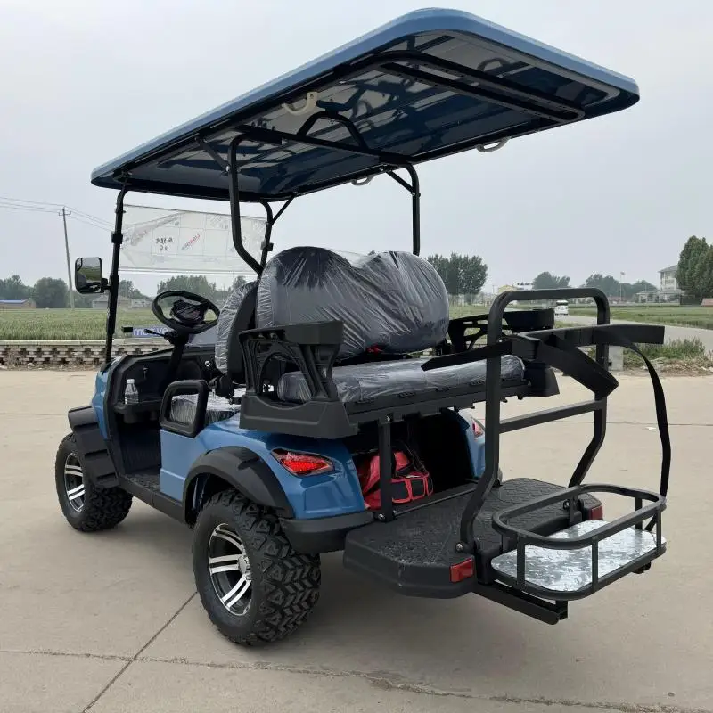 New Export 60V High Power Legal Off-Road Golf Cart Lithium Battery Customized 4 Seats + Golf Holder Solar Off Road Golf Cart