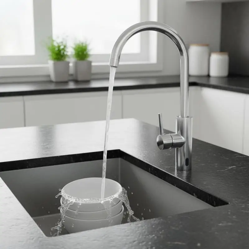 

Automatic Motion Sensor Spout 9/16 in Pipe For Kitchen Bar Bathroom, Hands-Free Cold Hot Water Mixer Adjustable Swivel Chrome Plated Silver Silver Finish