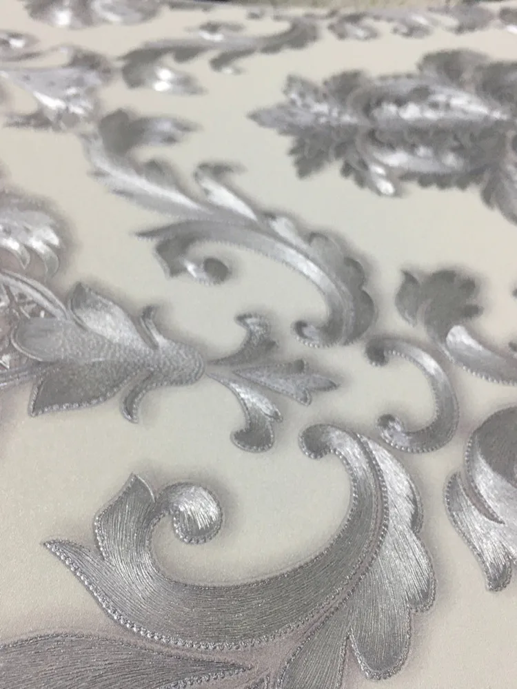 3D Wallpaper Classic Luxury Damask Roll Embossed PVC Vinyl Wall Paper Home Decor Living Room Bedroom Backdrop Papel De Parede 3D