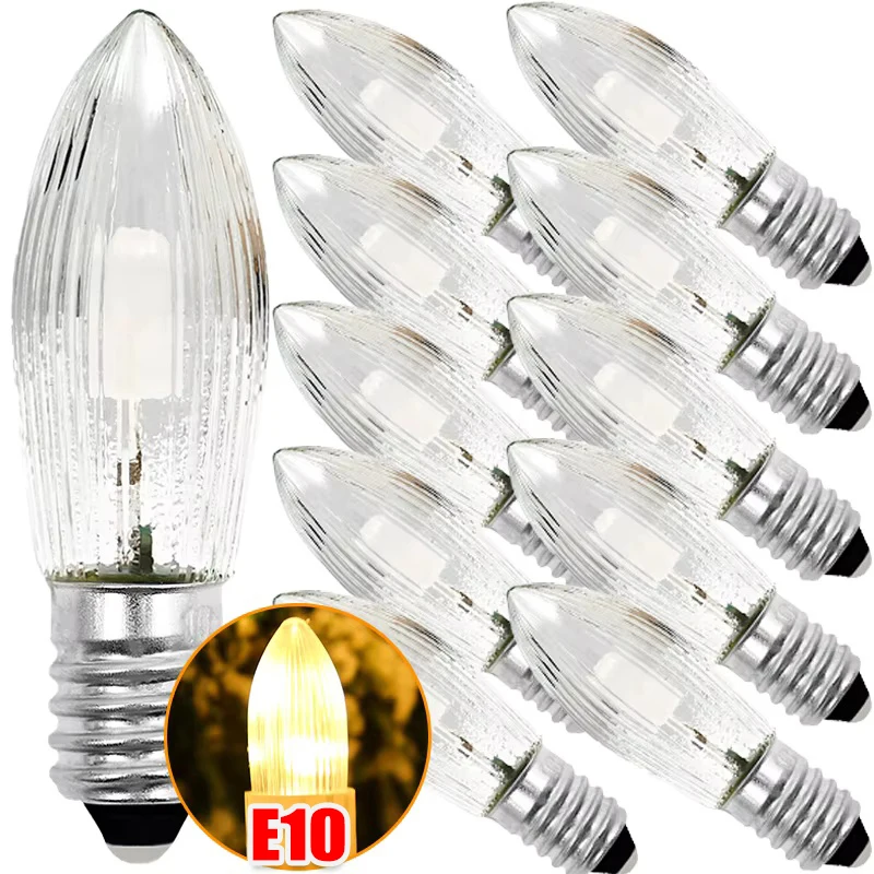 ウォームホワイト E10 テーパーキャンドル電球 LED 交換用電球 ライト用 キャンドルアーチ バスルーム キッチン ホームランプ 電球装飾