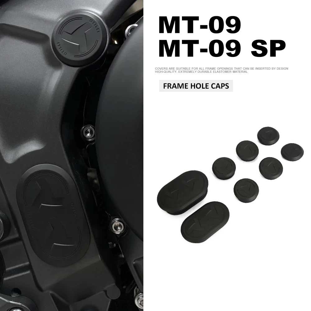

Motorcycle Frame Cap Decoration Kit Black Frame Hole Cover Caps Plug For YAMAHA MT-09 SP MT 09 MT09 sp MT-09SP 2025 2024 2023