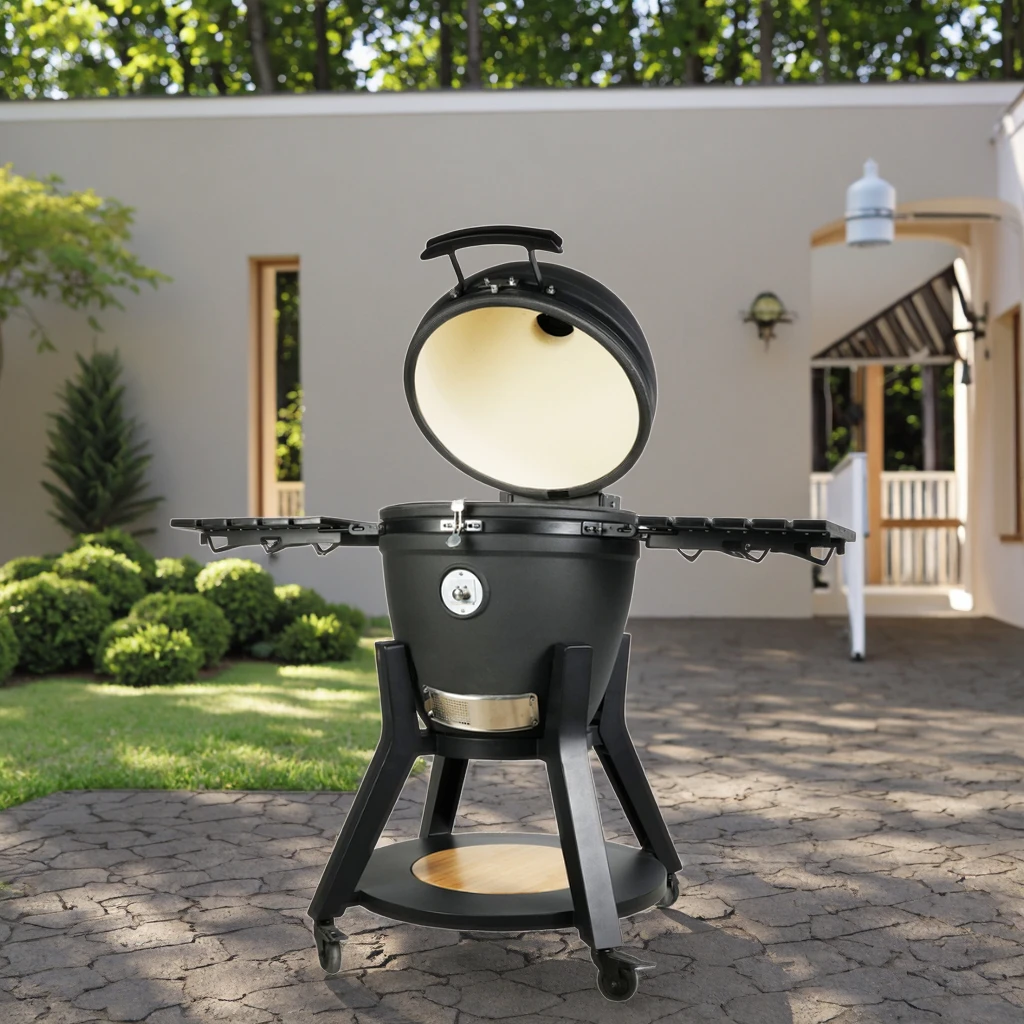 Trending Auplex Kamados 21-Inch Premium Charcoal Kamado Joe Rotary Grill BBQ Outdoor with High Level Plate