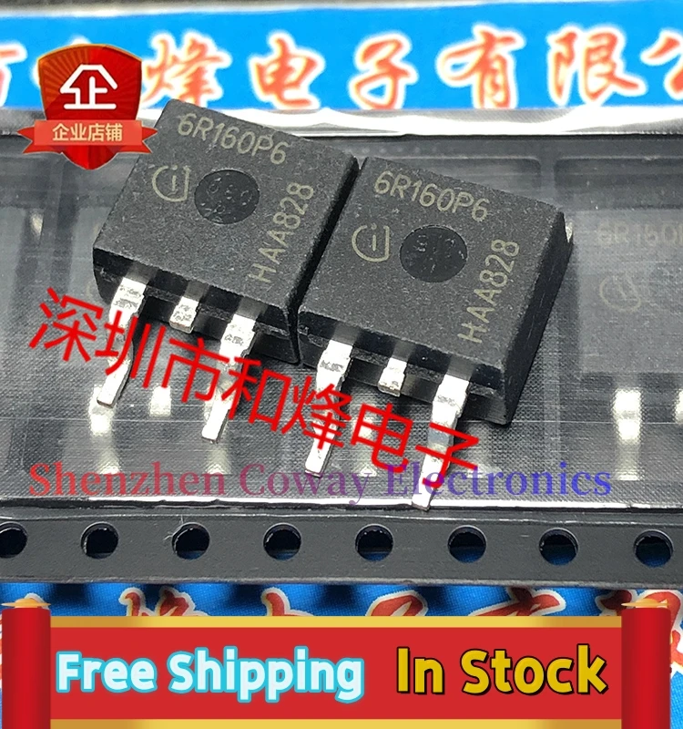 10PCS-30PCS  6R160P6 IPB60R160P6  TO-263 MOS 650V 68A In Stock Fast Shipping