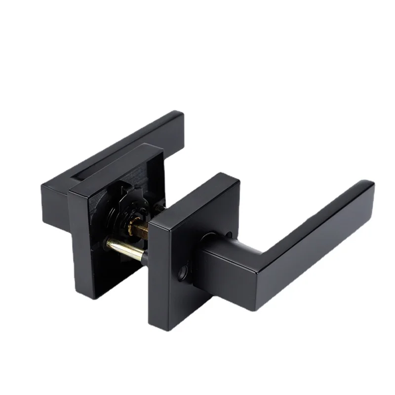 

Bathroom Mechanical Door Lock Black Electroplating Door Lock Bedroom Room Handle Lock