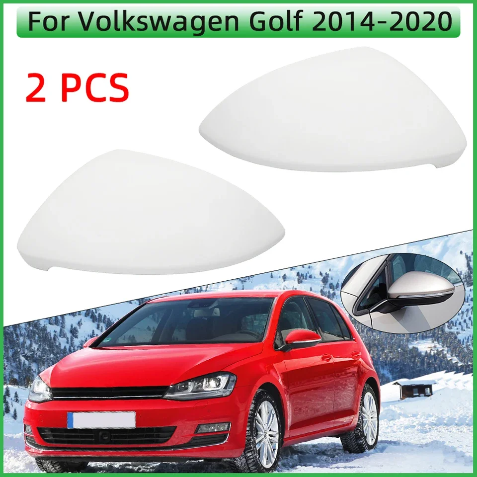 

2Pcs Mirror Cover For Volkswagen VW Golf MK7 7.5 2014 2015 2016 2017 2018 2019 2020 Rearview Wing Mirror Lid Housing Cap Shell