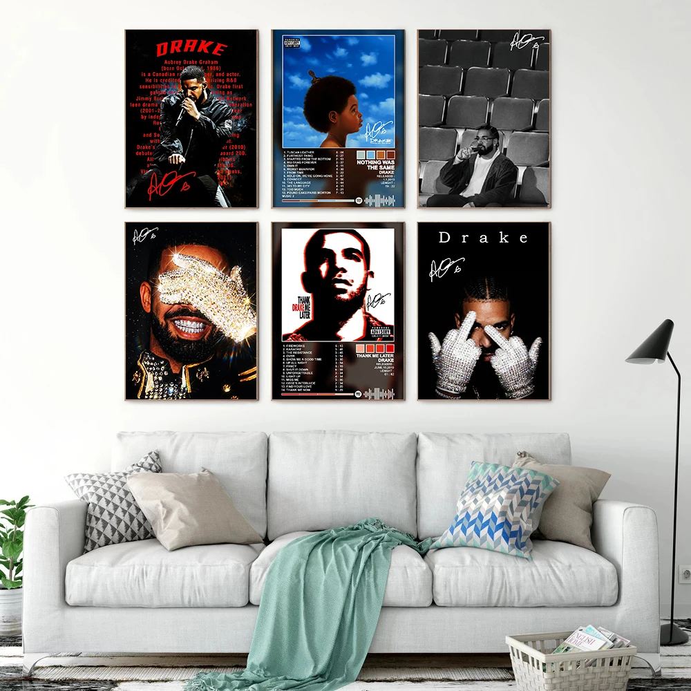 Pop New Music Album ICEMAN Rapper D-Drake Posters Hip Hop Rock Modern Prints Canvas Painting Wall Art Pictures Home Room Decor