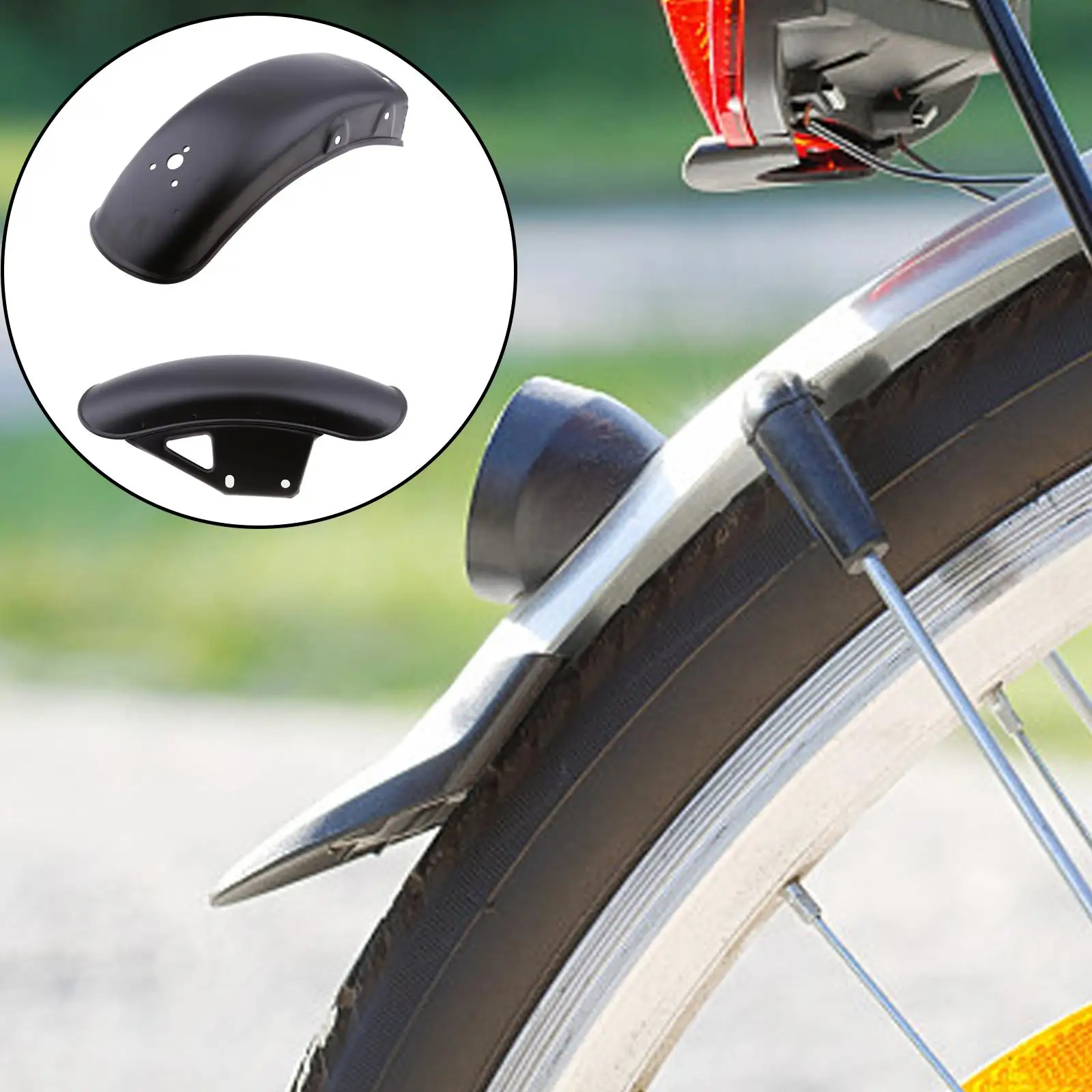 

Motorcycle Front Rear Mudguard Mud Guard Steel for Suzuki GN125 Black