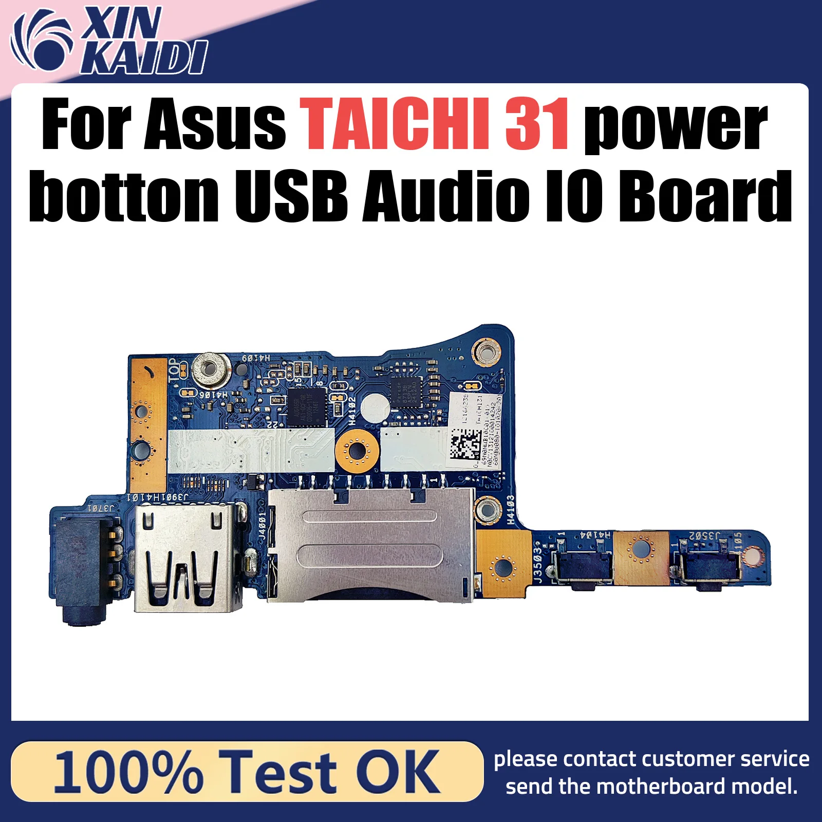 

Original TAICHI31_IO For ASUS TAICHI 31 switch power botton USB Audio IO Board 100% Tested Fast Ship