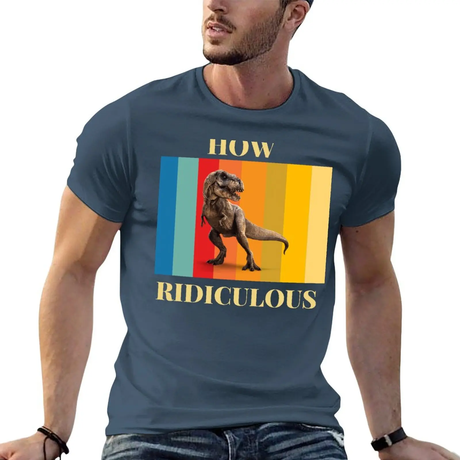 How Ridiculous Retro Dinosaur T-shirt plain customs design your own mens graphic t-shirts hip hop